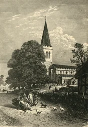 Naseby kyrka, 1898.