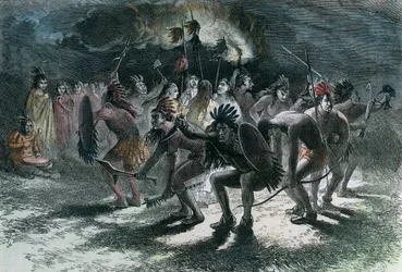 Native American skalpdans, c1875