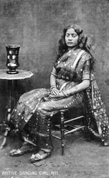 Infödd dansflicka, Indien, tidigt 1900-tal
