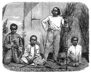 Infödda på ön Reunion, c1890