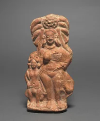 Nature Divinity Yakshi med dvärg Hermafrodit, ca. 100 f.Kr.