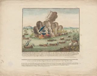 Sjöslag mellan den ryska och osmanska flottan i Svarta havet den 28 och 29 juni 1788, 1788.