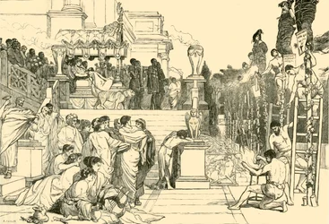 Neros facklor - Bränning av kristna i Rom, 1890.