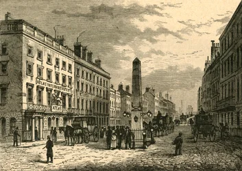 New Bridge Street och obelisken 1755, 1897.