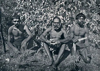 Nya södra Wales aboriginer - kung Billy och hans A.D.C.s, c1900.