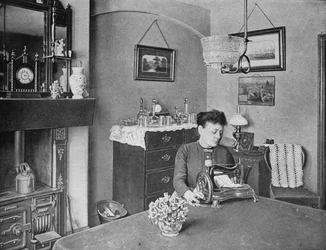 Nytt rum i en modellbostad, London, c1900 1901