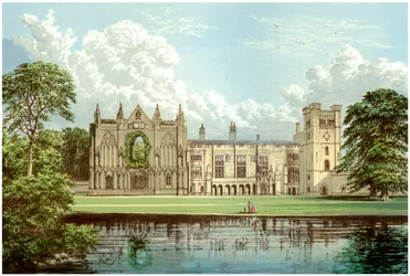 Newstead Abbey, Nottinghamshire, hem för familjen Webb, c1880