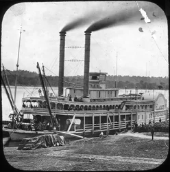 Northern Line Packet Company paddle steamer Lake Superior, USA, c1870-talet