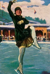 Norska konståkaren och filmstjärnan Sonja Henie, 1928.