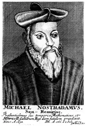 Nostradamus, fransk läkare och astrolog från 1500-talet, 1725