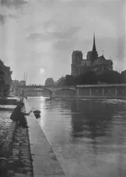 Notre Dame från floden, Paris, 1924