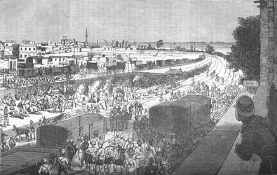Ockupation av Zagazig, efter slaget vid Tel-El-Kebir, c1882
