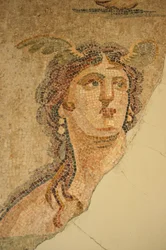 Oceanus och Thetis Mosaic, från Iskenderum, Turkiet