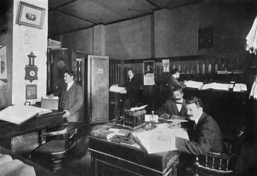 Perez och Sanjurios kontor, importörer och exportörer, Asuncion, Paraguay, 1911