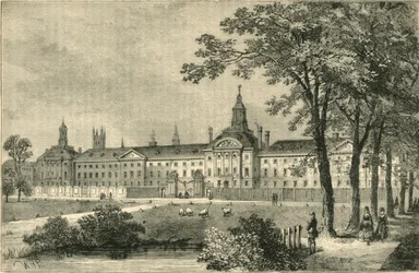 Gamla Bethlehem Hospital, Moorfields, omkring 1750, ca 1872