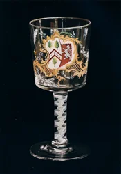 Gammal engelsk glasbägare, c1775