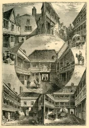 Gamla värdshus i Southwark, c1878.
