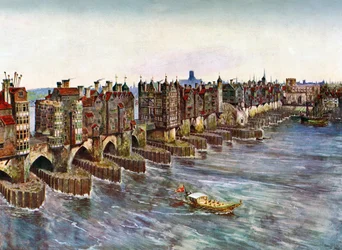 Old London Bridge, ca 1630, c1900-1920