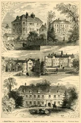 Gamla herrgårdar i Chelsea, c1876.