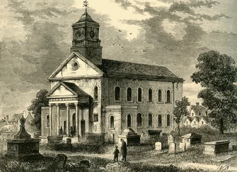 Old Newington Church 1866, c1878.