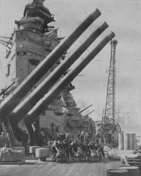 Ombord på H.M.S. Nelson, medlemmar av den sydafrikanska divisionen av RNVR, 1941