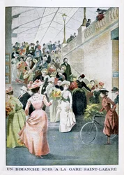 En söndagskväll på Saint Lazare Station, 1901