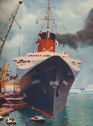 Ett av världens stora fartyg. Det franska linjefartyget Normandie, 1937
