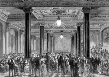 Invigning av soaréen för Daily Telegraphs nya kontor, Fleet Street, London, 28 juni 1882