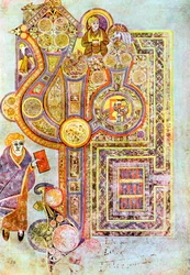 Inledande ord av St Matthews Evangelium Liber Generationes, från The Book of Kells, c800