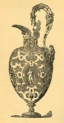 Originaldesign för en vas eller ewer, 1881.