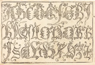 Ornamentalfabet, 14801490.