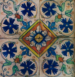 Prydnads holländska plattor, italienskt inflytande, c1600