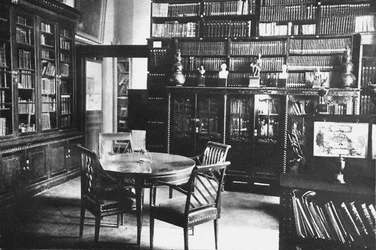 Ostafyevo Estate. Prins Andrei Vyazemskys studie och bibliotek, slutet av 1800-talet