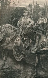Otterburn - The Advance of Hotspur, 1388, c1910