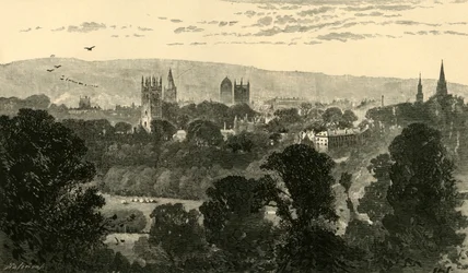 Oxford, från Headington Hill, 1898.
