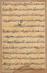 Sida från Tales of a Parrot Tuti-nama: textsida, ca. 1560.
