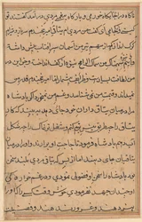 Sida från Tales of a Parrot Tuti-nama: textsida, ca. 1560.