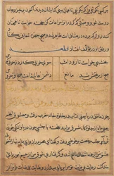 Sida från Tales of a Parrot Tuti-nama: textsida, ca. 1560.