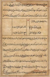 Sida från Tales of a Parrot Tuti-nama: textsida, ca. 1560.