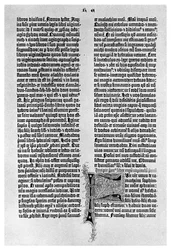 Sida från en Gutenbergbibel, c1455 1956