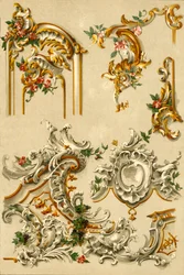 Målat gipsarbete, Tyskland, 1700-talet, 1898.