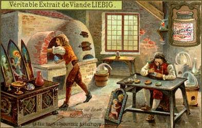 Målning med emalj på 1600-talet, c1900