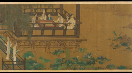Palace Ladies by a Lotus Pond, 1700-tal.
