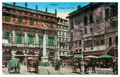 Palazzo Maffei, Verona, Italien, sent 1800-tal eller tidigt 1900-tal