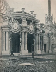 Panama-Pacific International Exposition: huvudingången till Trädgårdsodlingens palats, 1915