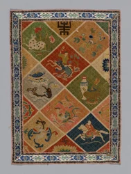 Panelklänningstyg, Kina, Qingdynastin 1644-1911, 18751900.