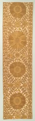 Panel, troligen från en gardin, 1800-talet.