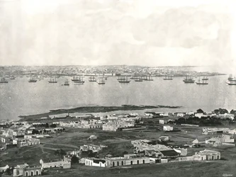 Panorama från kullen, Montevideo, Uruguay, 1895.