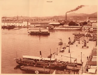 Panorama över Quais i Toulon, 1930.