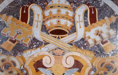 Påvliga vapensköldar - Vatikanmuseet - Roma, Italien